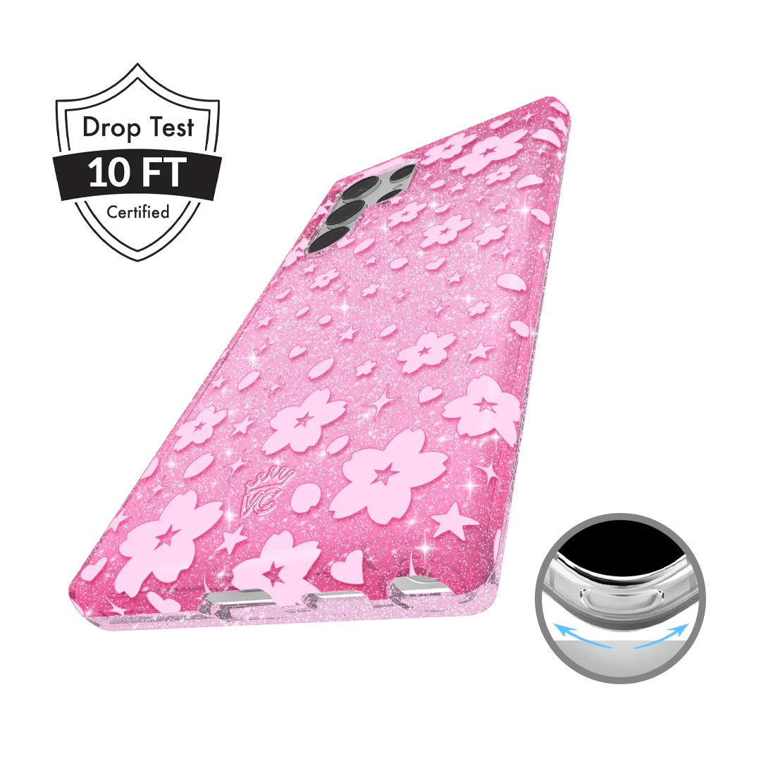 Cherry Blossom Glitter Samsung Case - Image 54