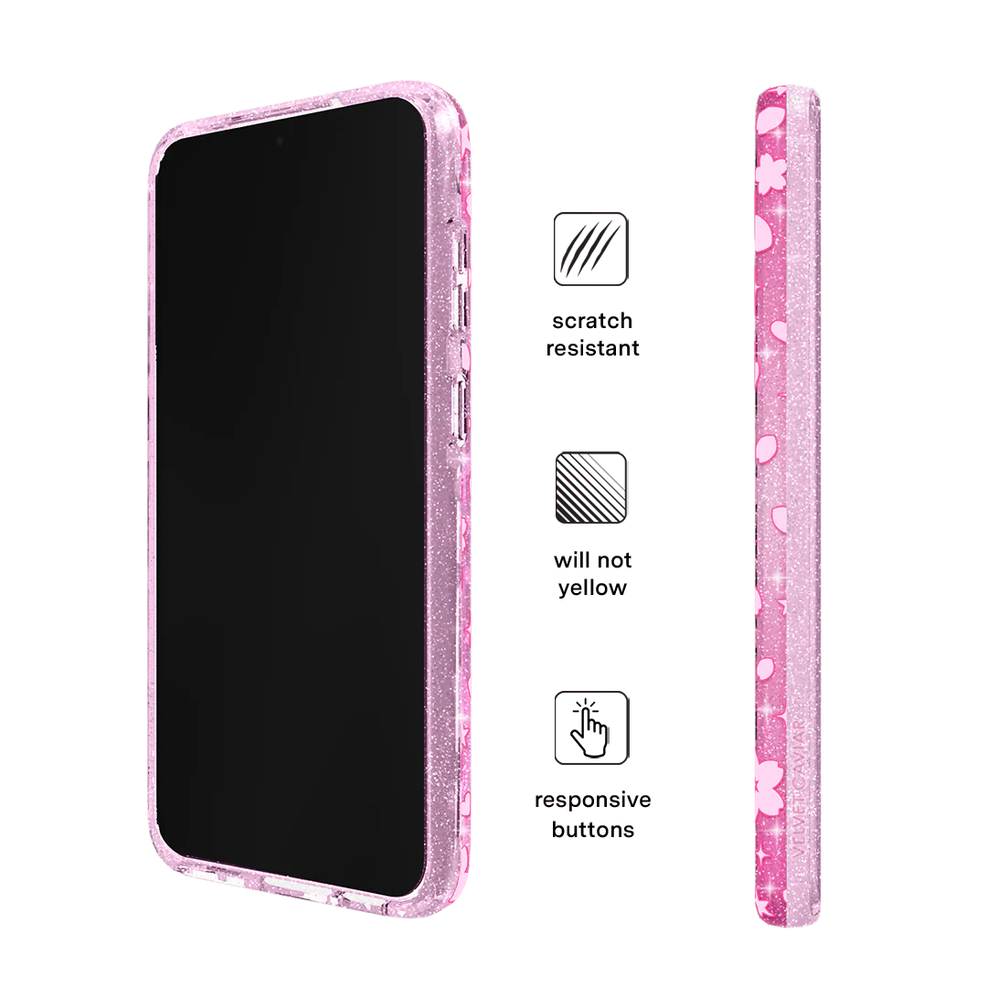 Cherry Blossom Glitter Samsung Case - Image 62