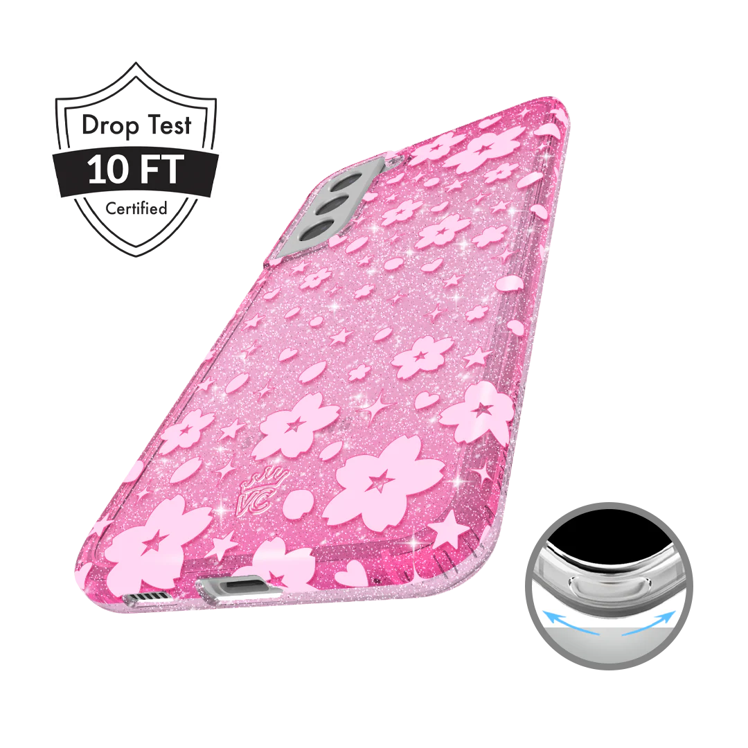 Cherry Blossom Glitter Samsung Case - Image 68