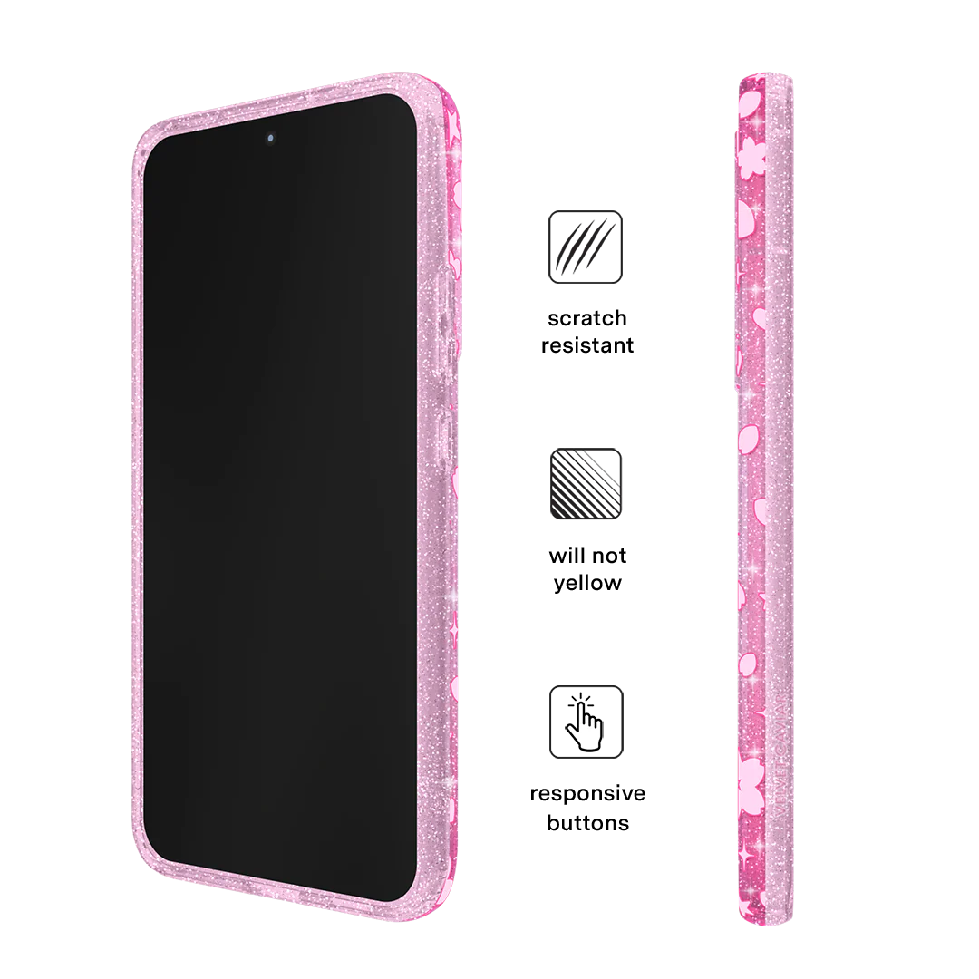 Cherry Blossom Glitter Samsung Case - Image 69