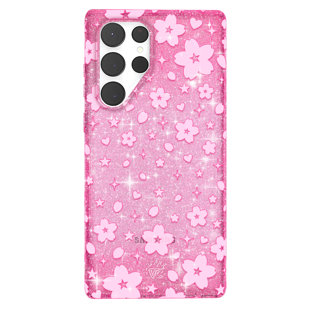 Cherry Blossom Glitter Samsung Case - Image 79