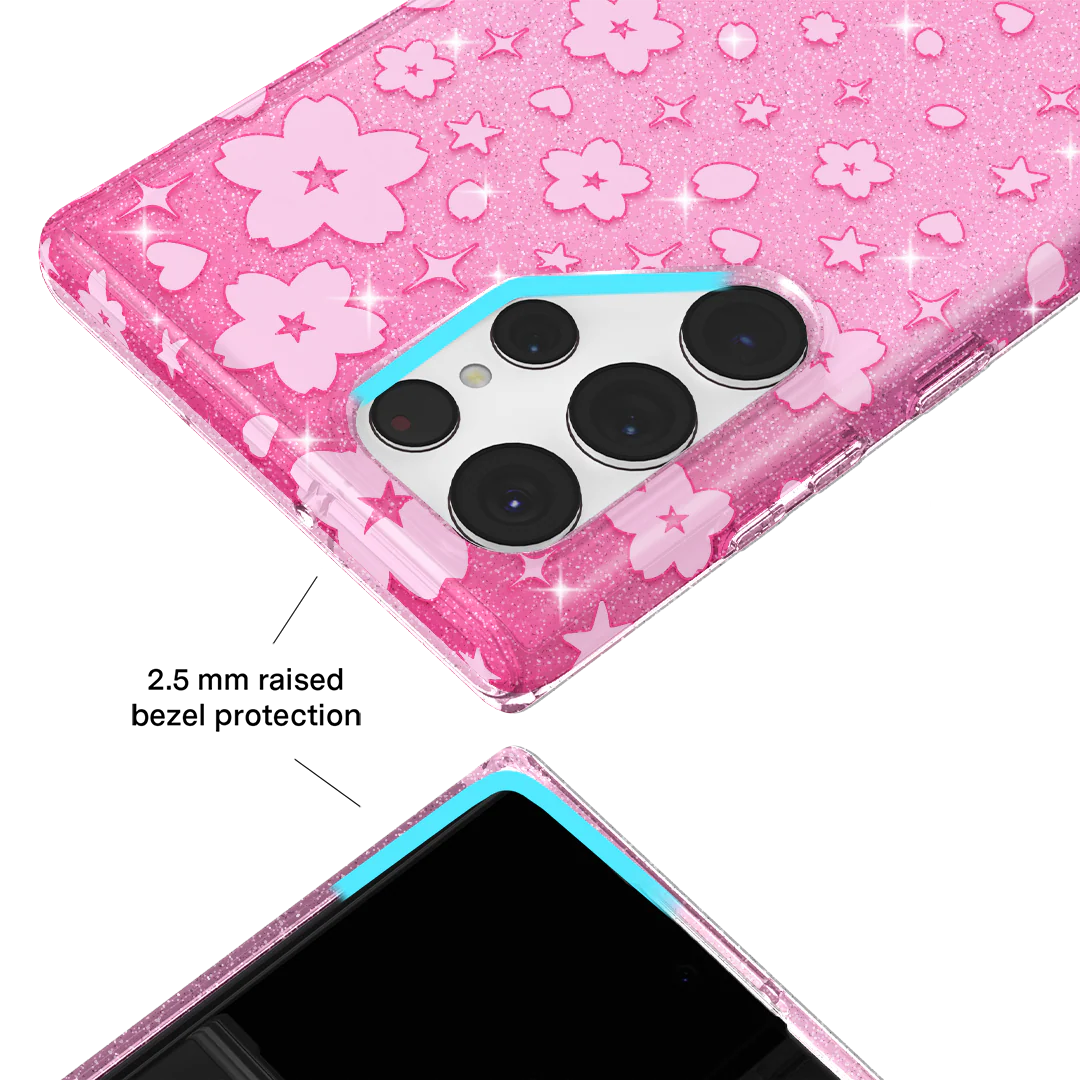 Cherry Blossom Glitter Samsung Case - Image 80