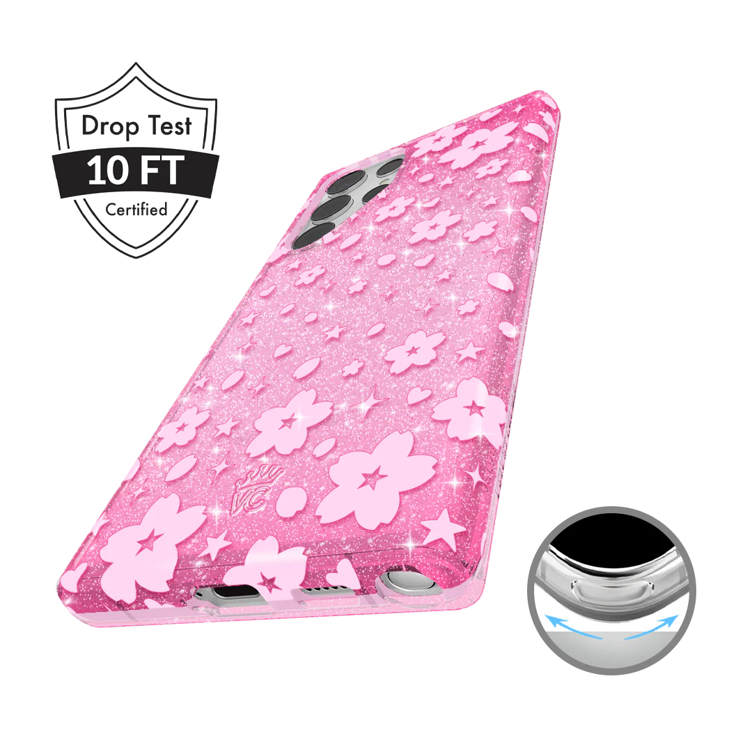Cherry Blossom Glitter Samsung Case - Image 82