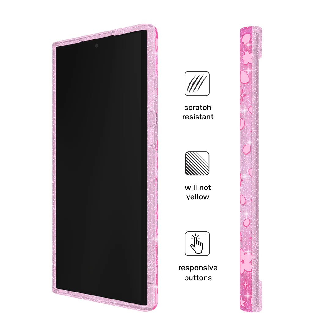 Cherry Blossom Glitter Samsung Case - Image 83