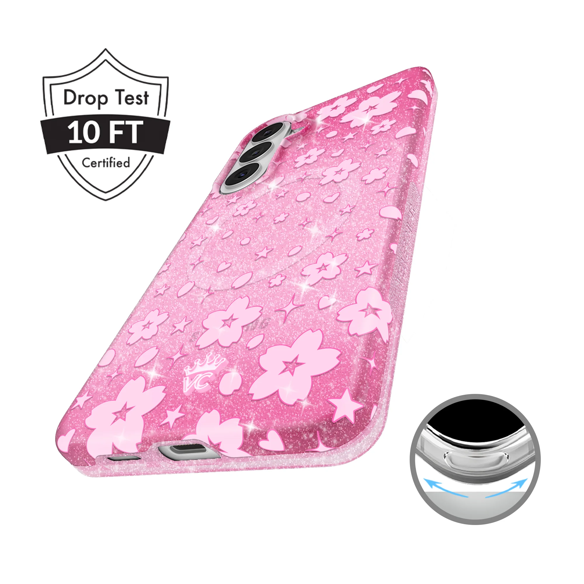 Cherry Blossom Glitter Samsung Case - Image 86