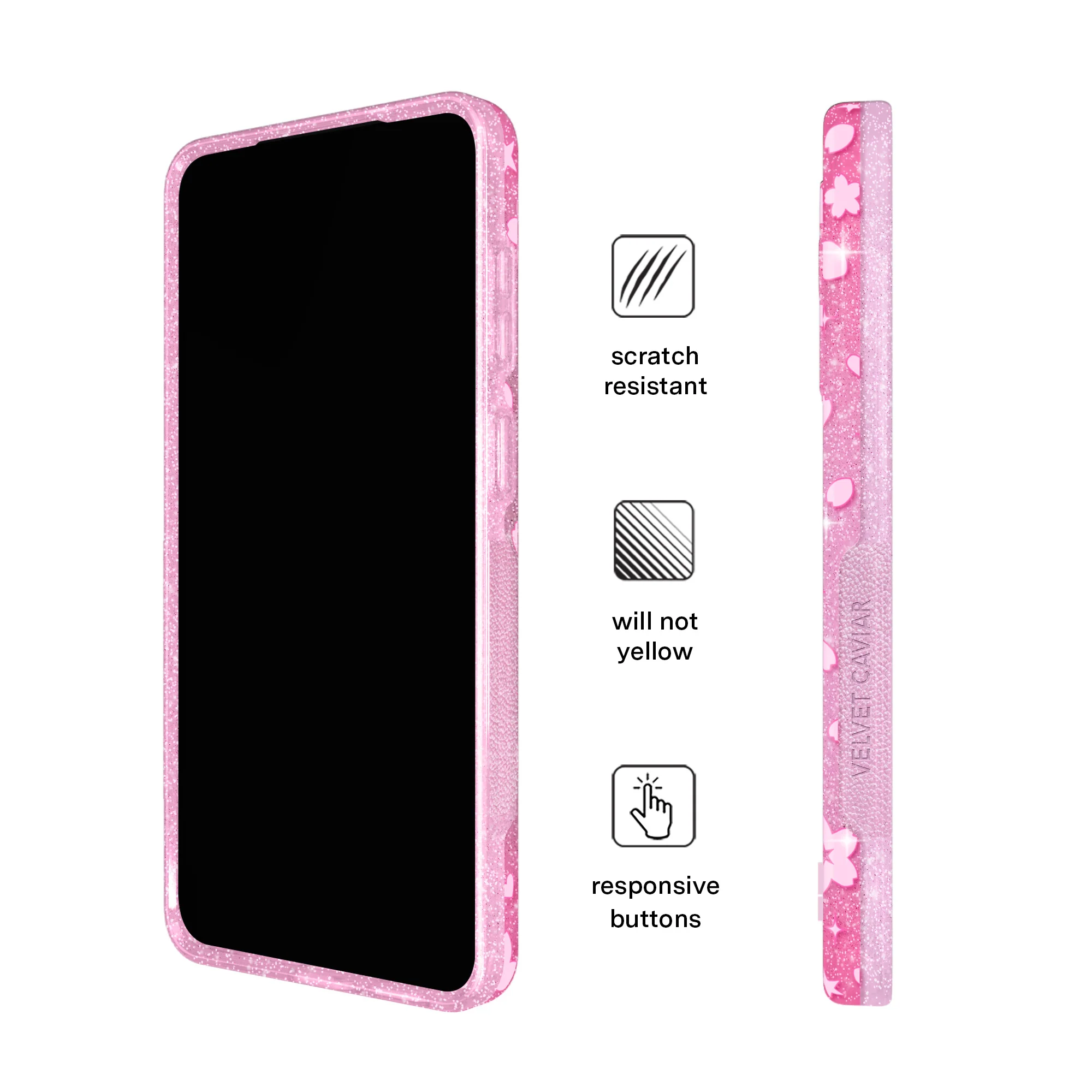 Cherry Blossom Glitter Samsung Case - Image 89