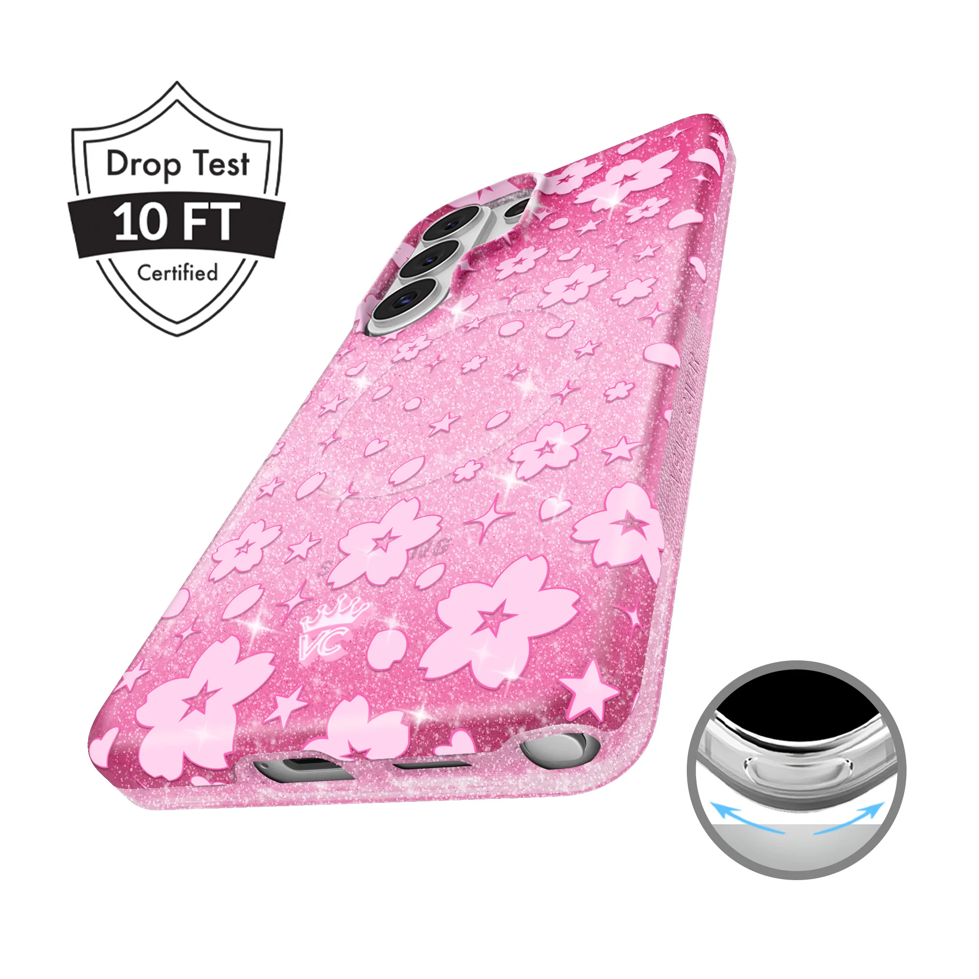 Cherry Blossom Glitter Samsung Case - Image 90