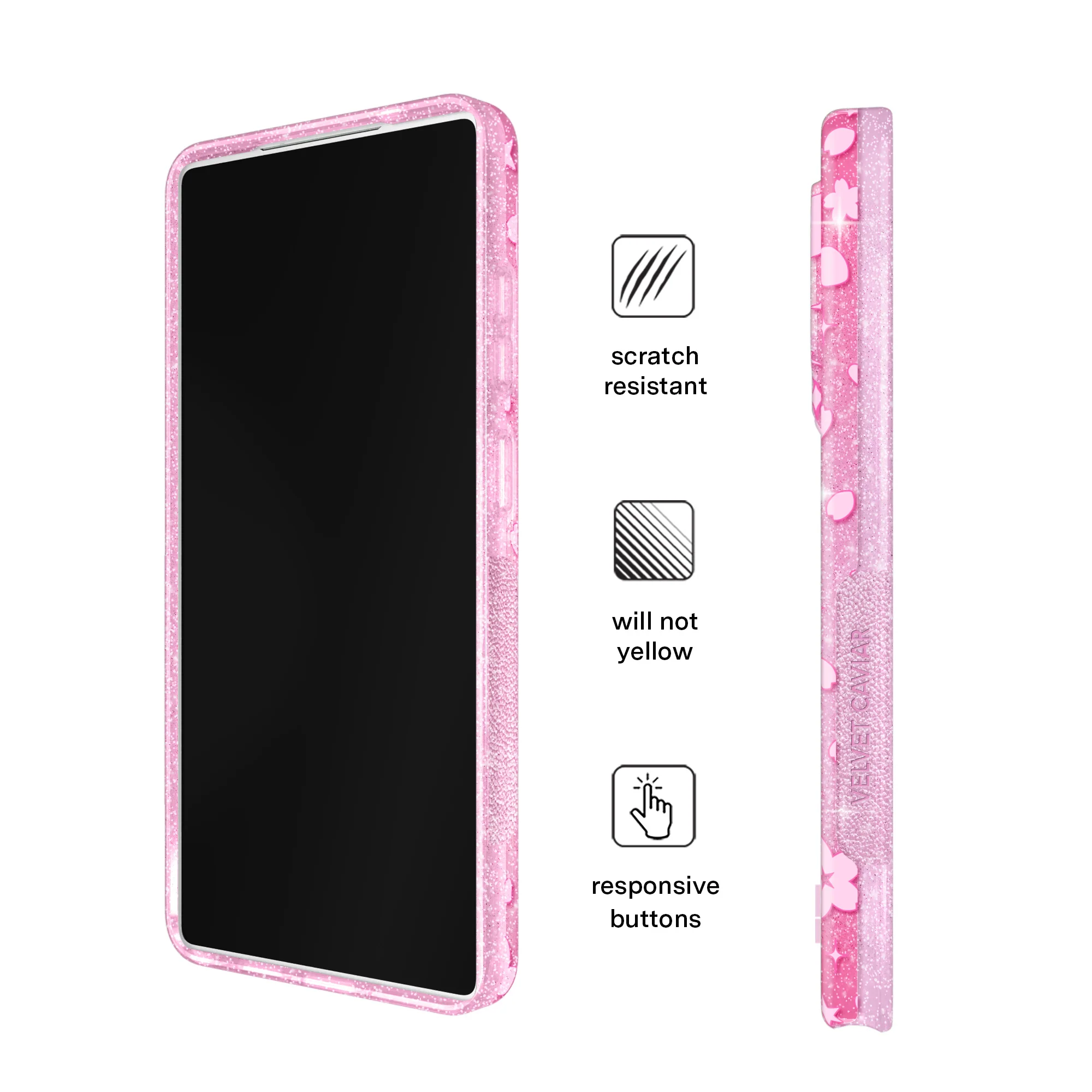 Cherry Blossom Glitter Samsung Case - Image 94