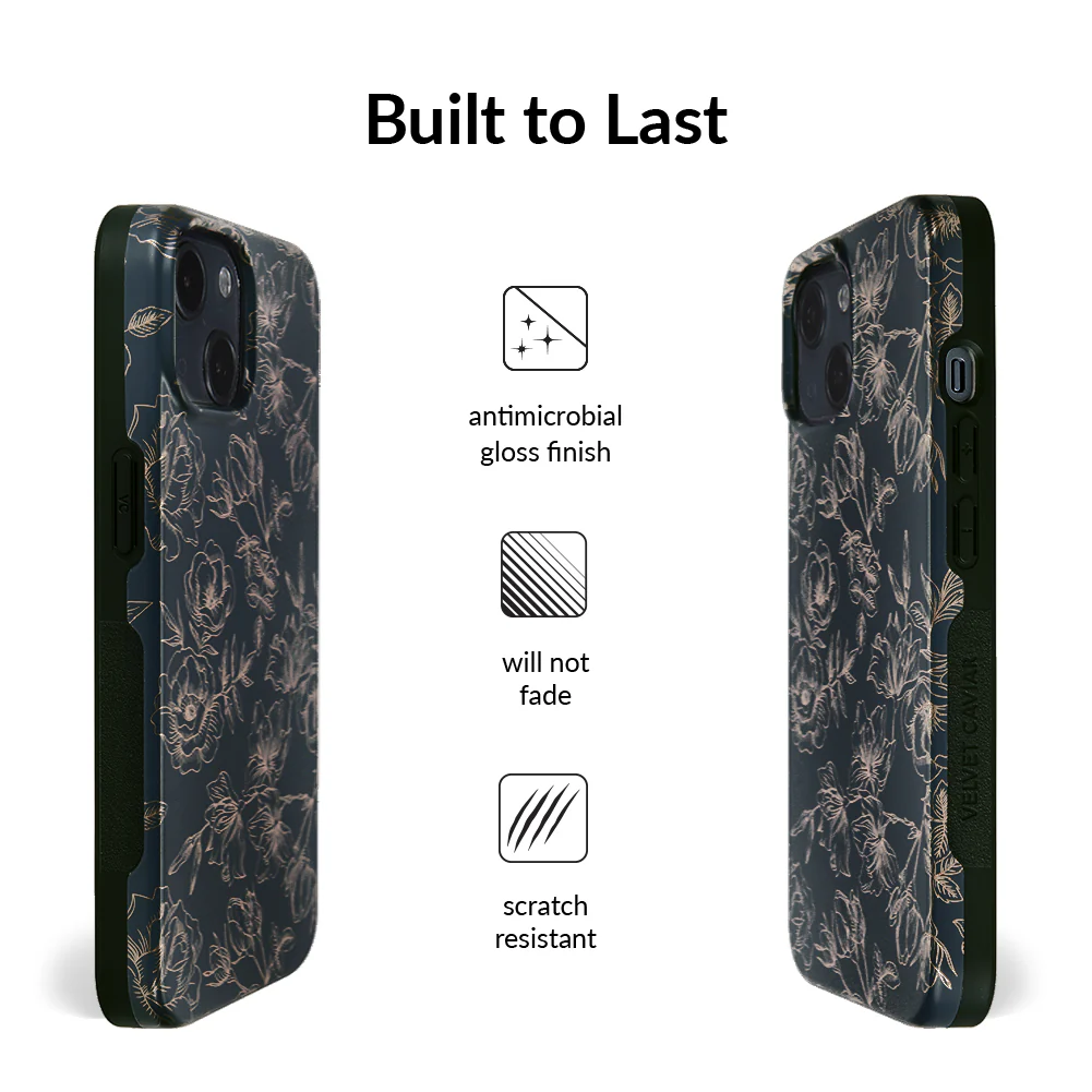 Floral Rose Gold Chrome iPhone Case - Image 118