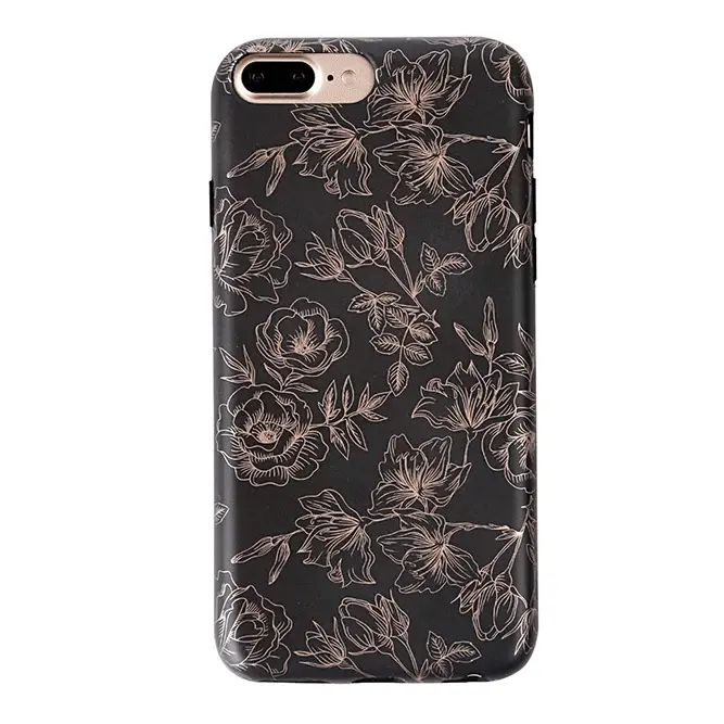 Floral Rose Gold Chrome iPhone Case - Image 19