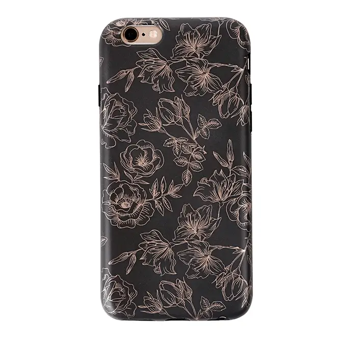 Floral Rose Gold Chrome iPhone Case - Image 31