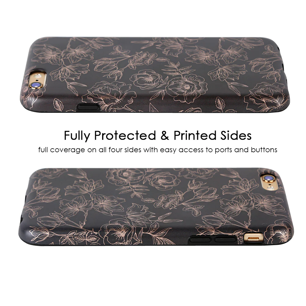 Floral Rose Gold Chrome iPhone Case - Image 33