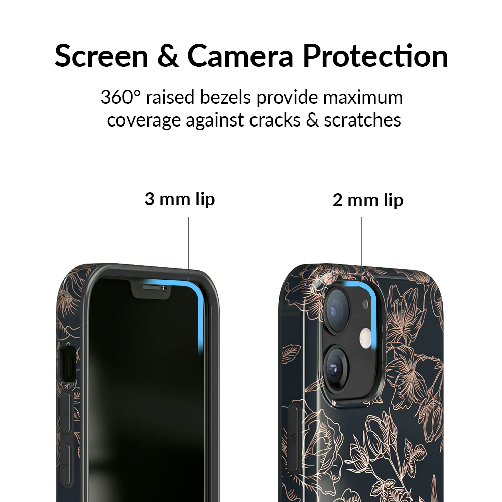 Floral Rose Gold Chrome iPhone Case - Image 83