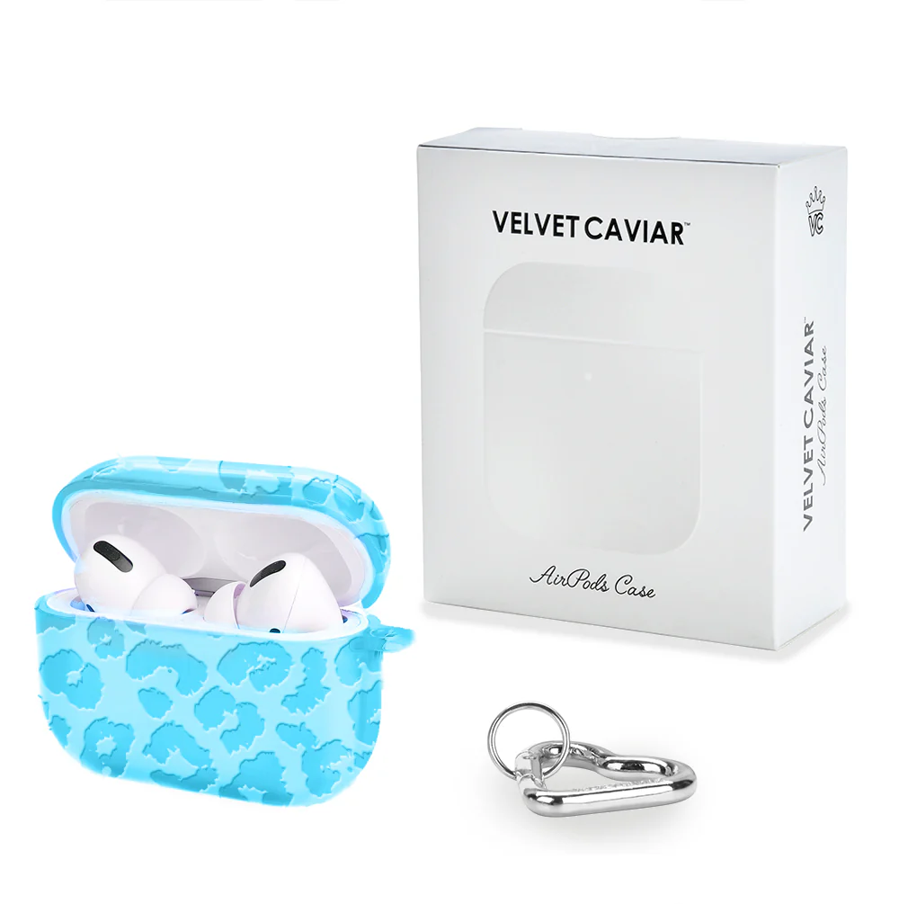 Aqua Blue Leopard AirPod Case - Image 10