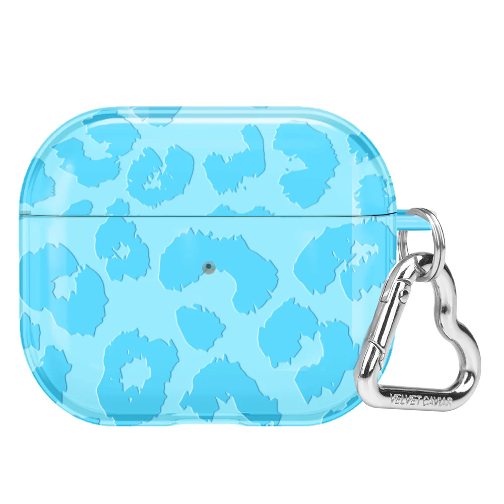 Aqua Blue Leopard AirPod Case - Image 11