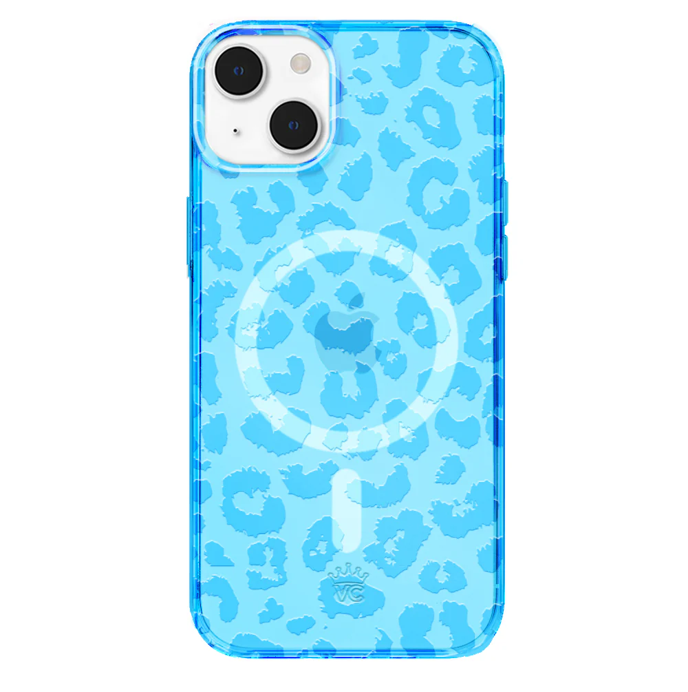 Aqua Blue Leopard iPhone Case - Image 13