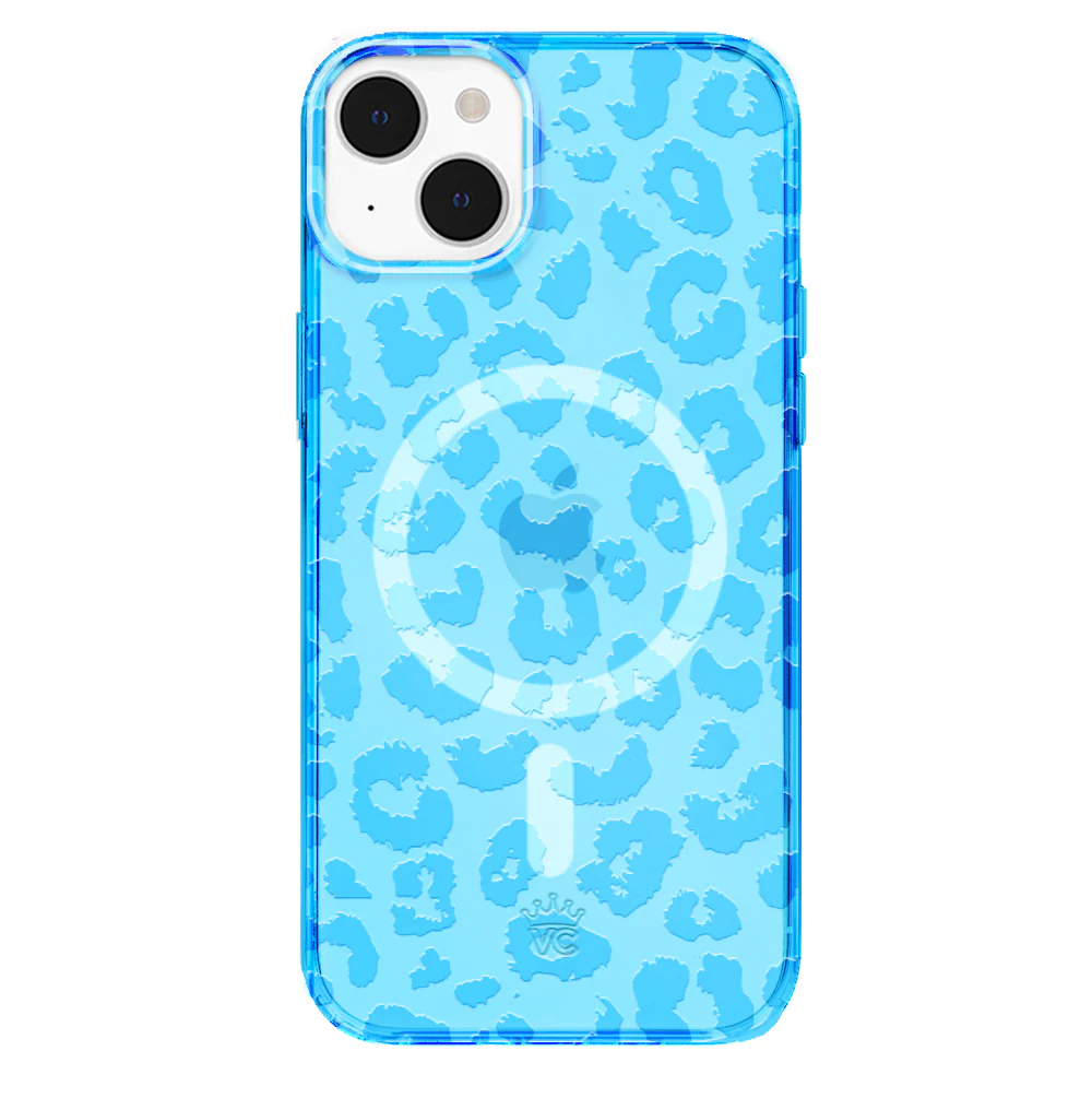 Aqua Blue Leopard iPhone Case - Image 19