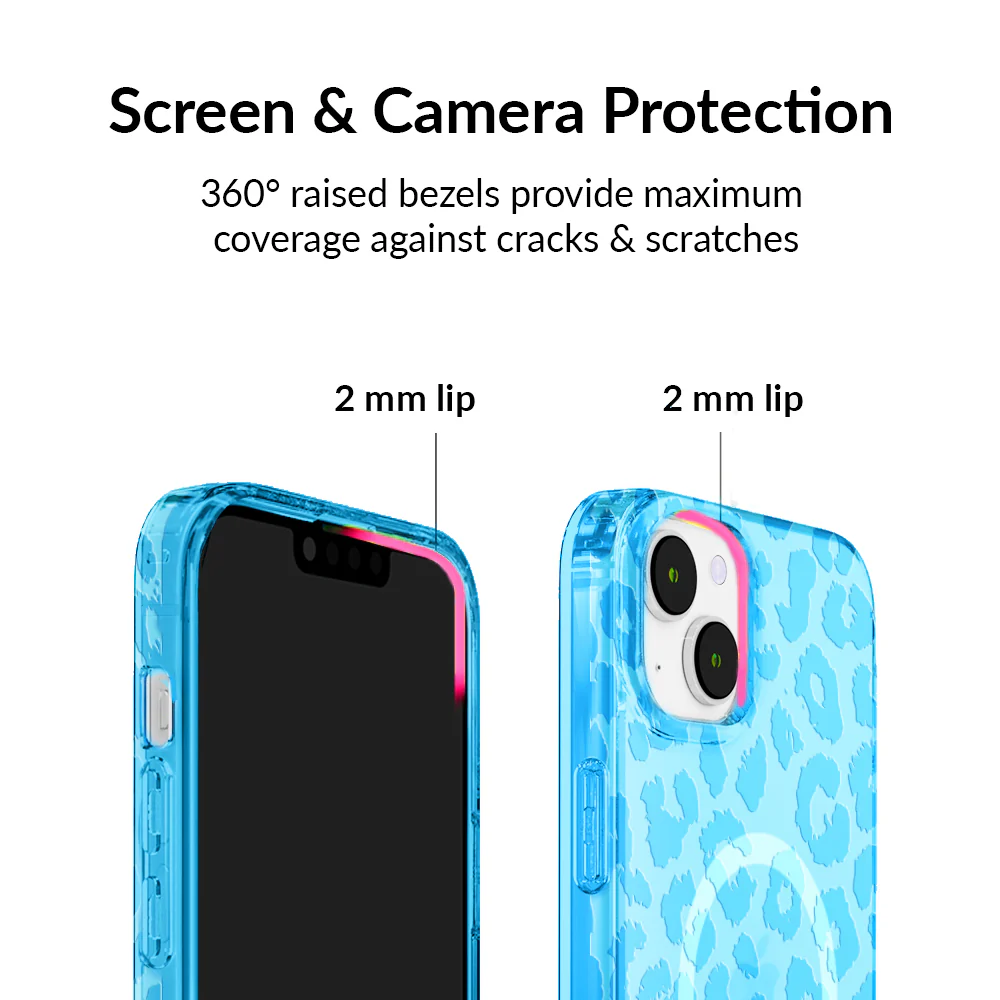 Aqua Blue Leopard iPhone Case - Image 21