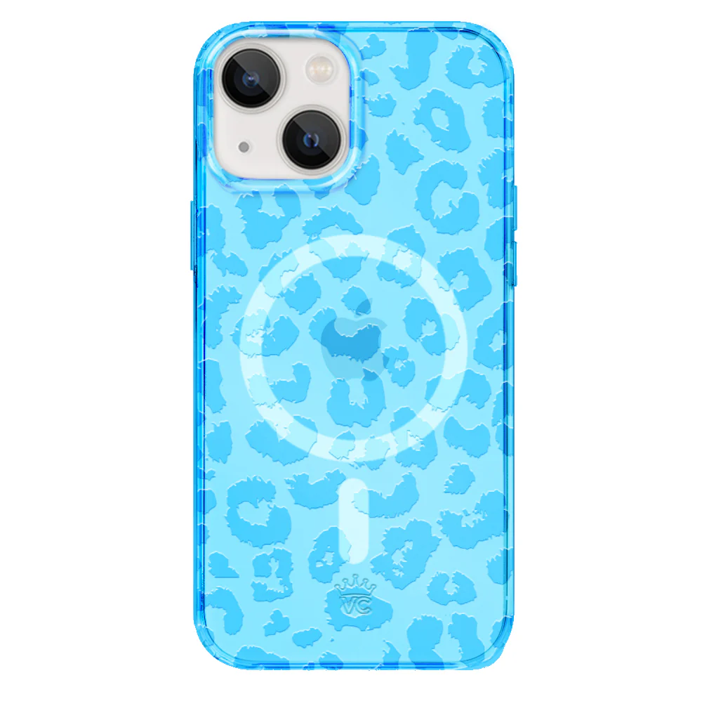 Aqua Blue Leopard iPhone Case - Image 25