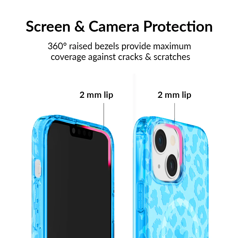 Aqua Blue Leopard iPhone Case - Image 33