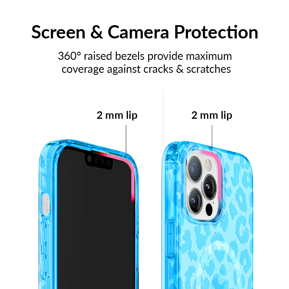 Aqua Blue Leopard iPhone Case - Image 39