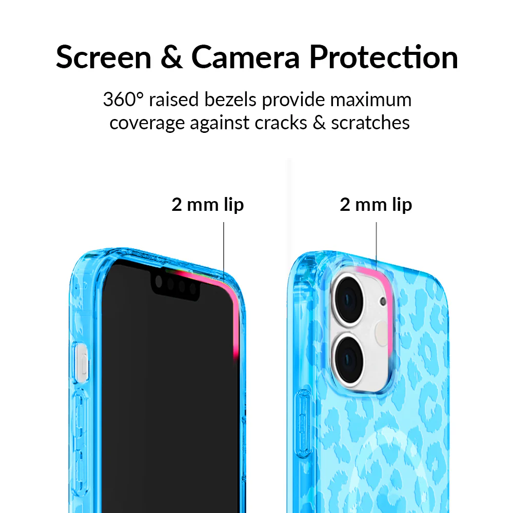 Aqua Blue Leopard iPhone Case - Image 51