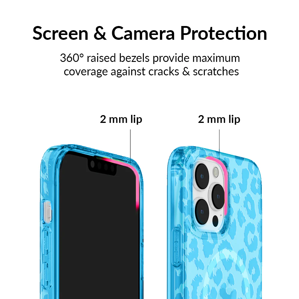 Aqua Blue Leopard iPhone Case - Image 9