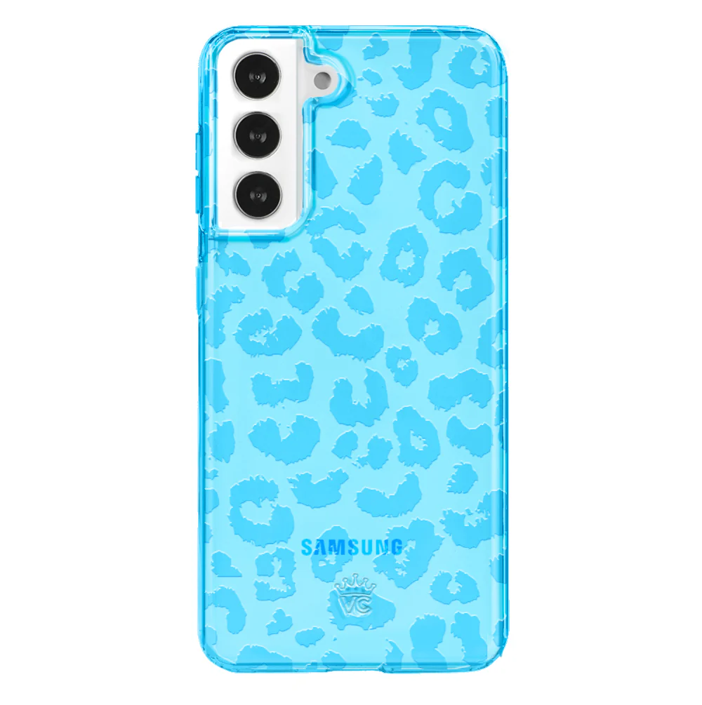 Aqua Blue Leopard Samsung Case - Image 16