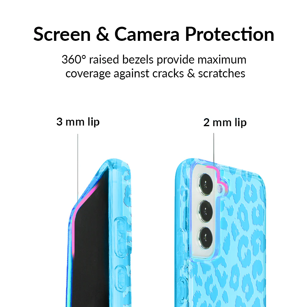 Aqua Blue Leopard Samsung Case - Image 17