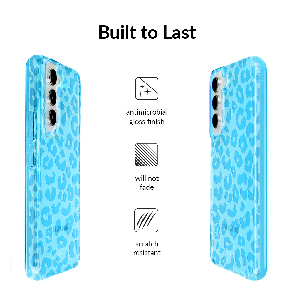 Aqua Blue Leopard Samsung Case - Image 18