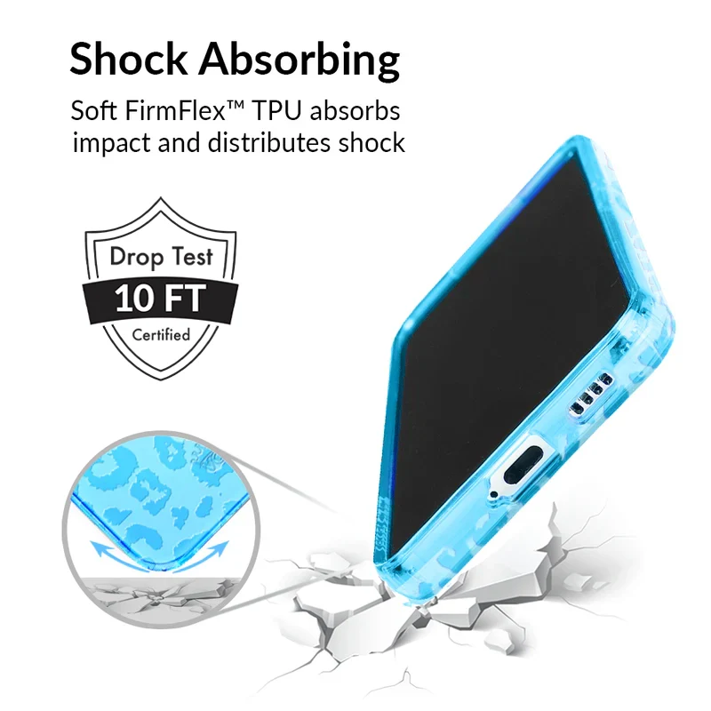 Aqua Blue Leopard Samsung Case - Image 20