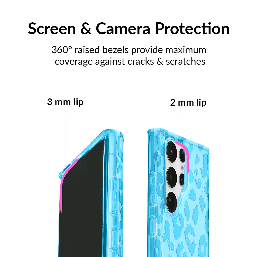 Aqua Blue Leopard Samsung Case - Image 27
