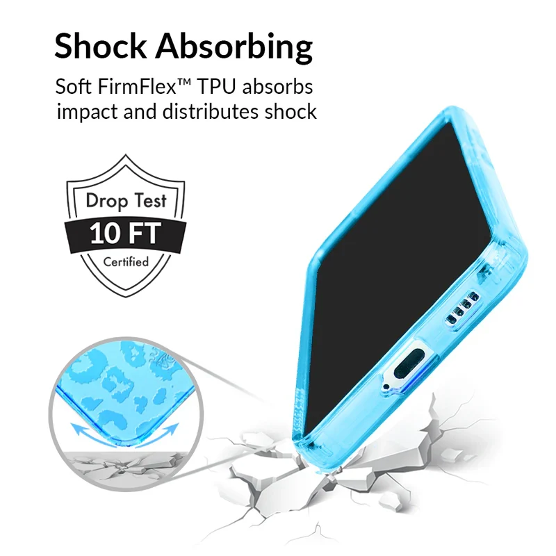 Aqua Blue Leopard Samsung Case - Image 45