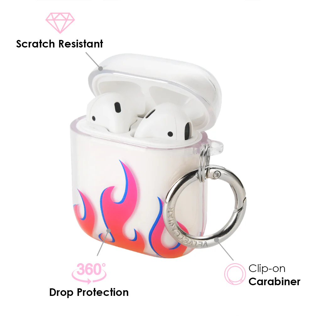 Clear Flames Airpods Case - Image 3