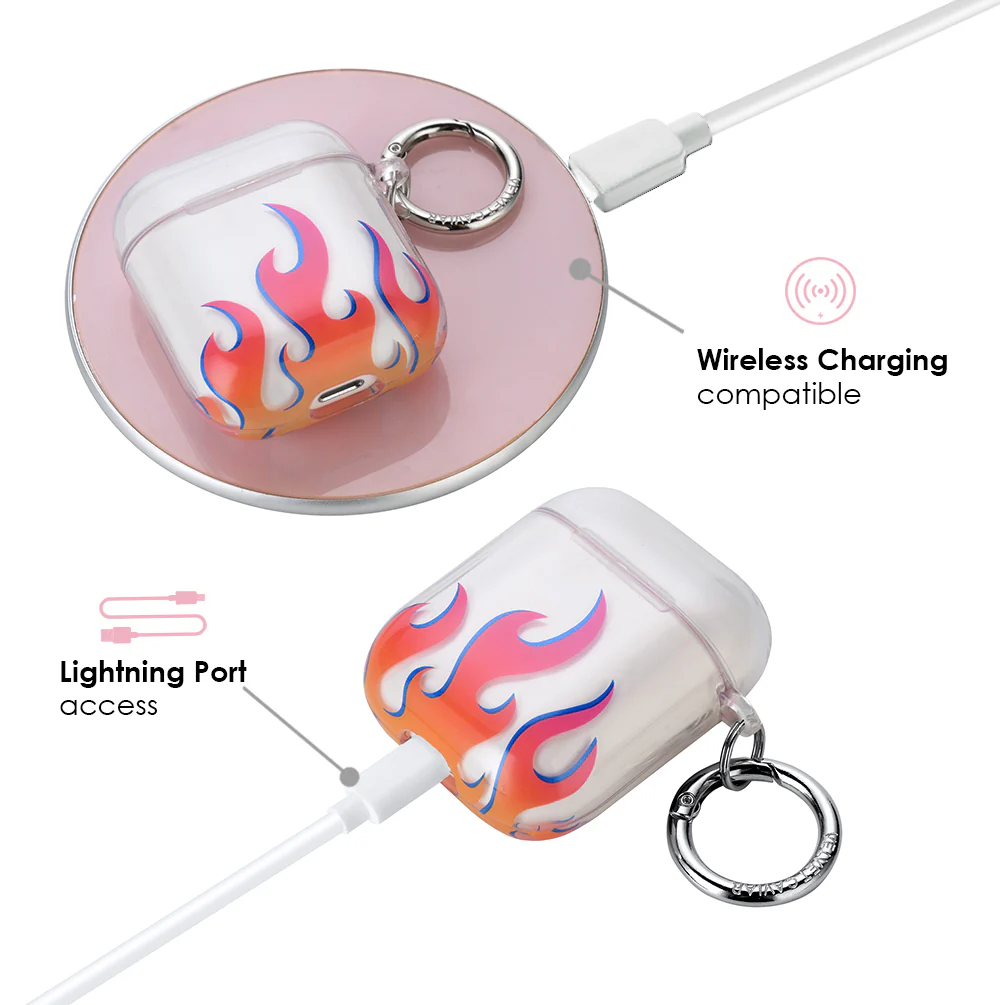 Clear Flames Airpods Case - Image 4