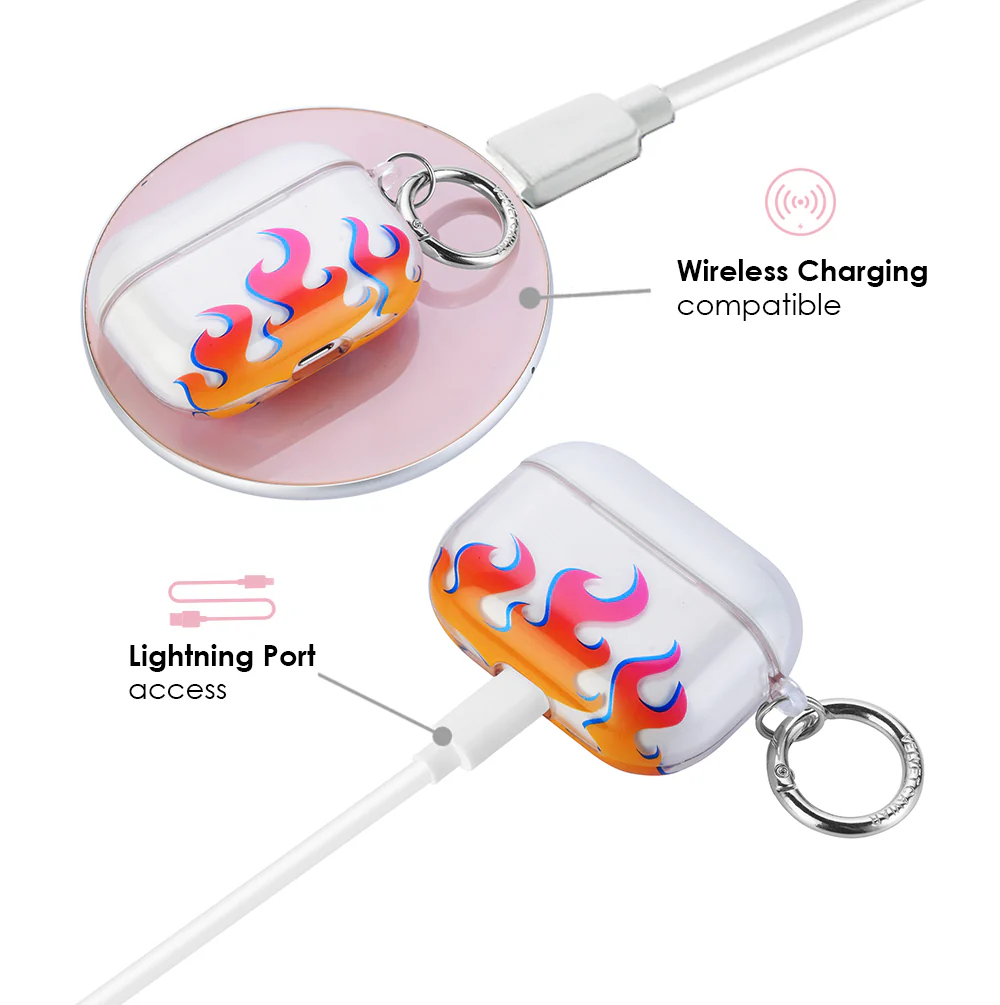 Clear Flames Airpods Case - Image 8