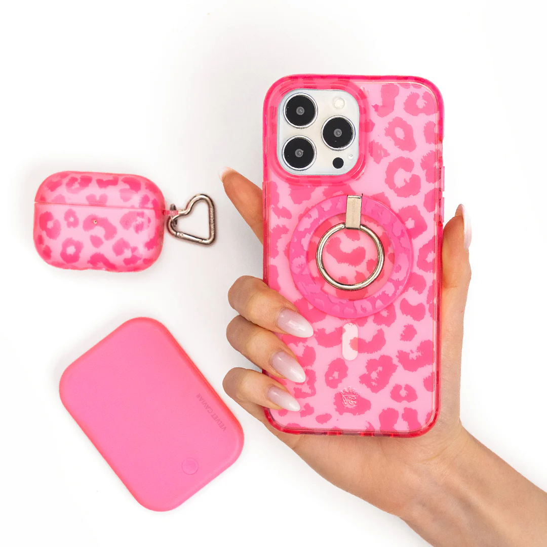 Candy Pink Leopard MagSafe Grip Ring - Image 2