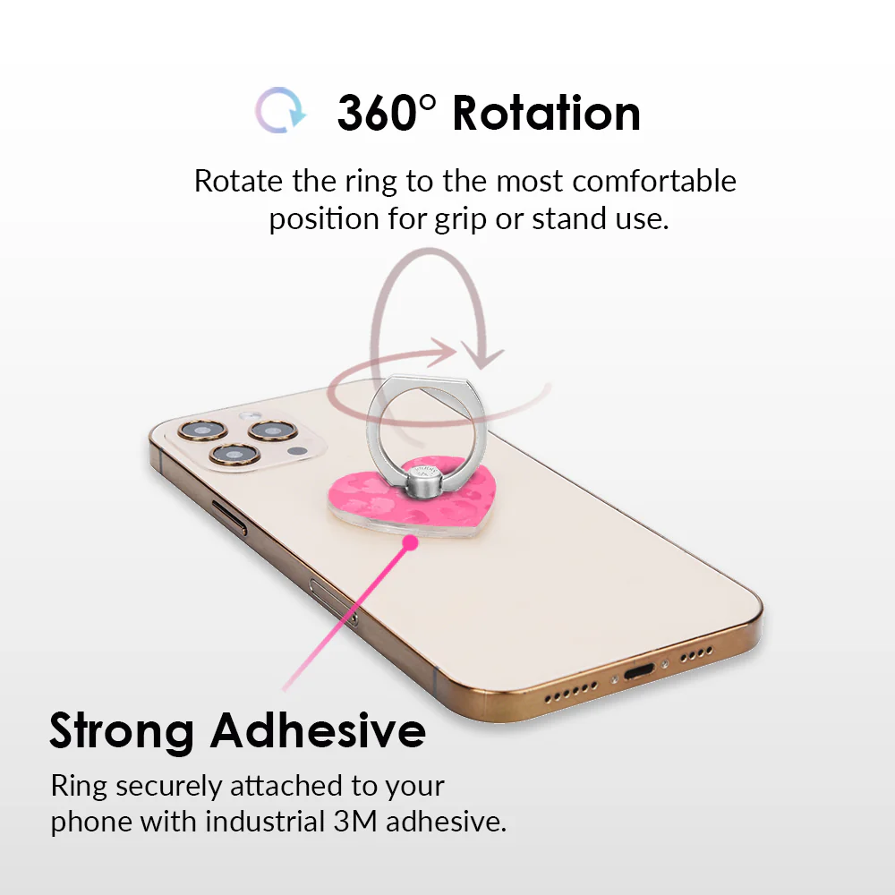 Candy Pink Leopard Phone Ring - Image 3
