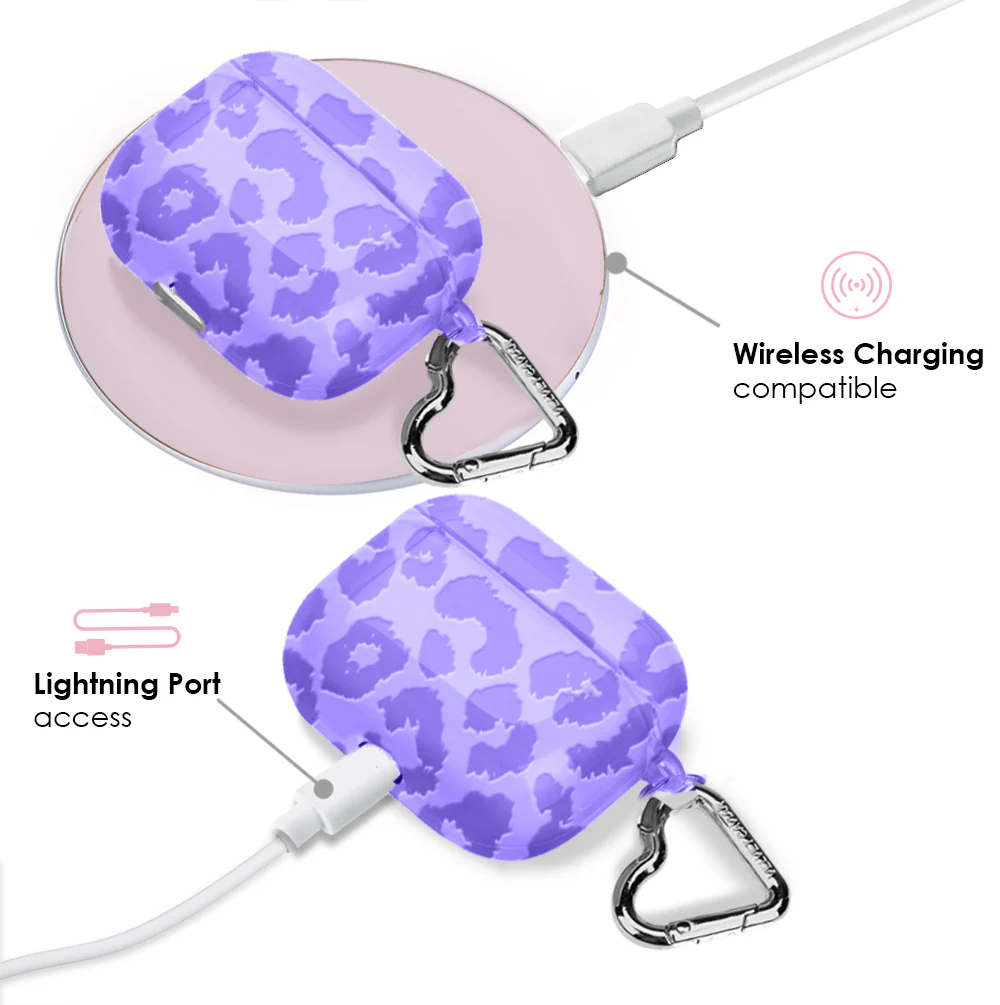 Electric Purple Leopard AirPod Case - Image 14