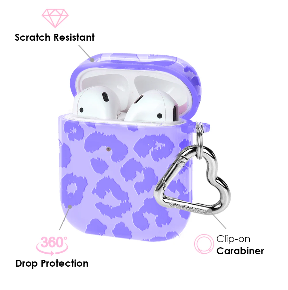 Electric Purple Leopard AirPod Case - Image 3