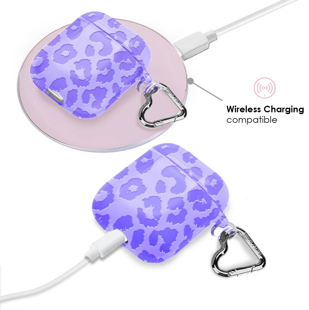 Electric Purple Leopard AirPod Case - Image 4