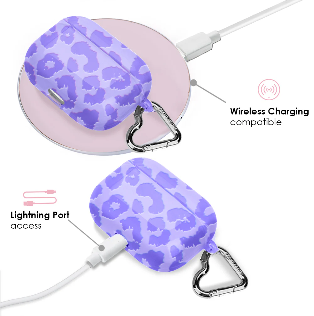 Electric Purple Leopard AirPod Case - Image 9