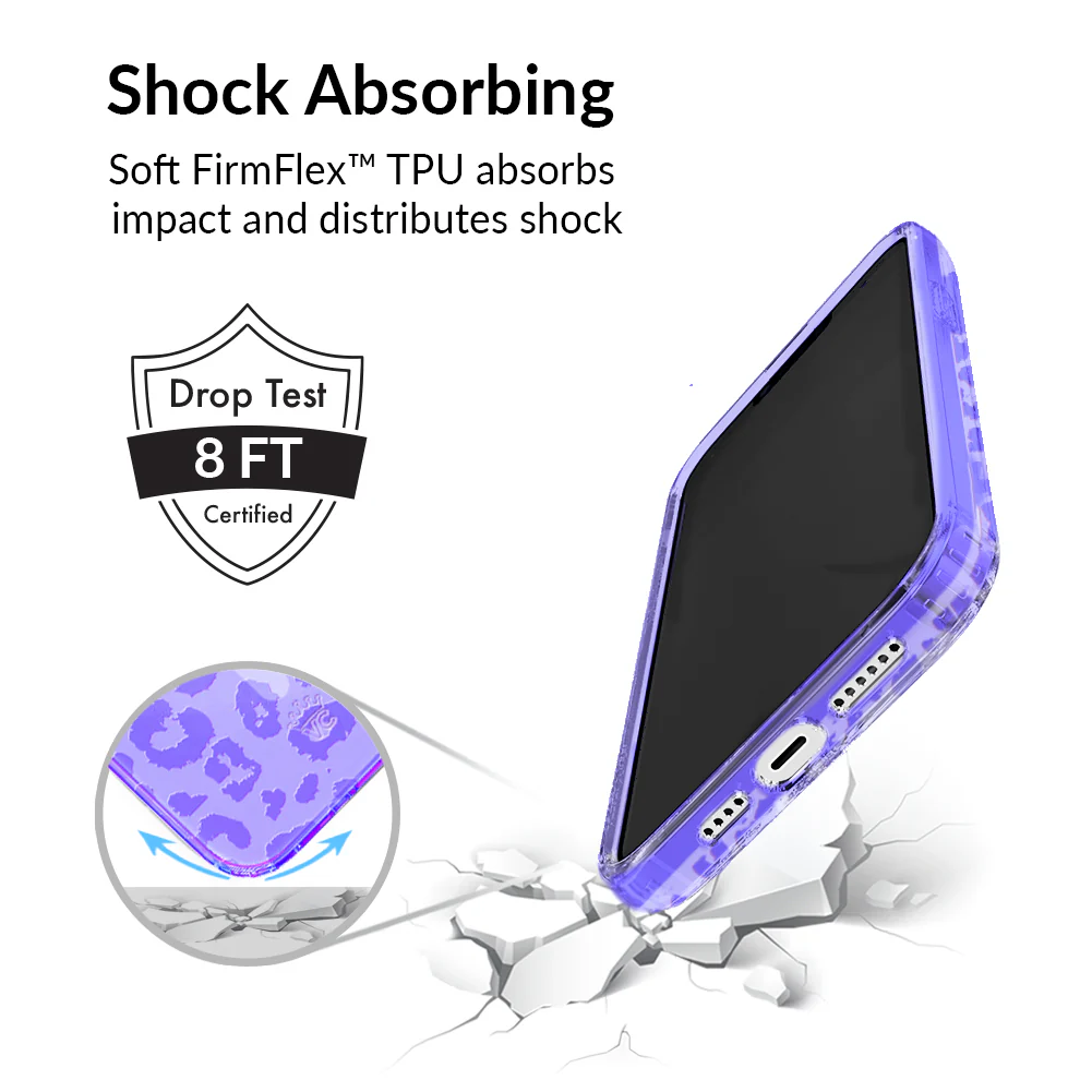 Electric Purple Leopard iPhone Case - Image 4