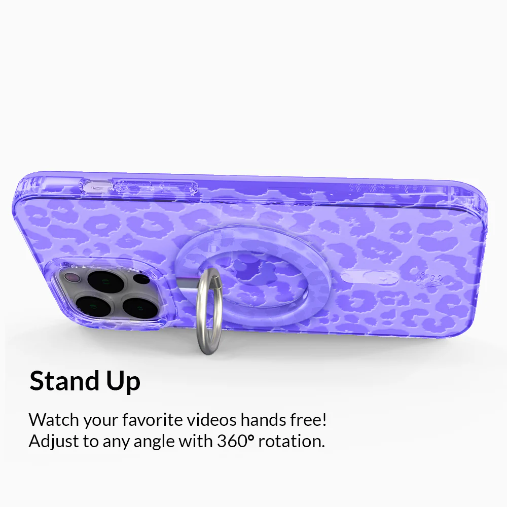 Electric Purple Leopard MagSafe Grip Ring - Image 5