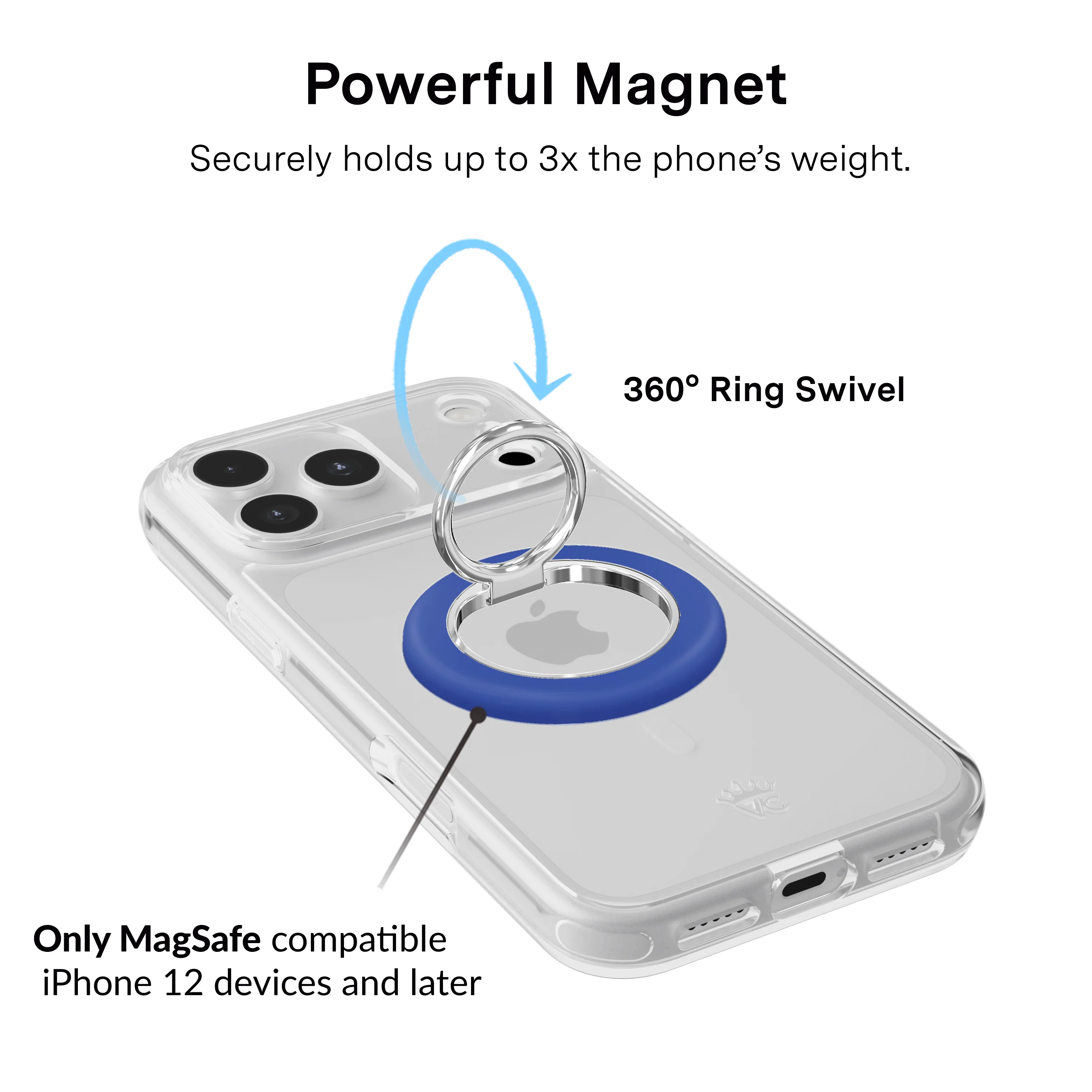 Cobalt Blue MagSafe Grip Ring - Image 3