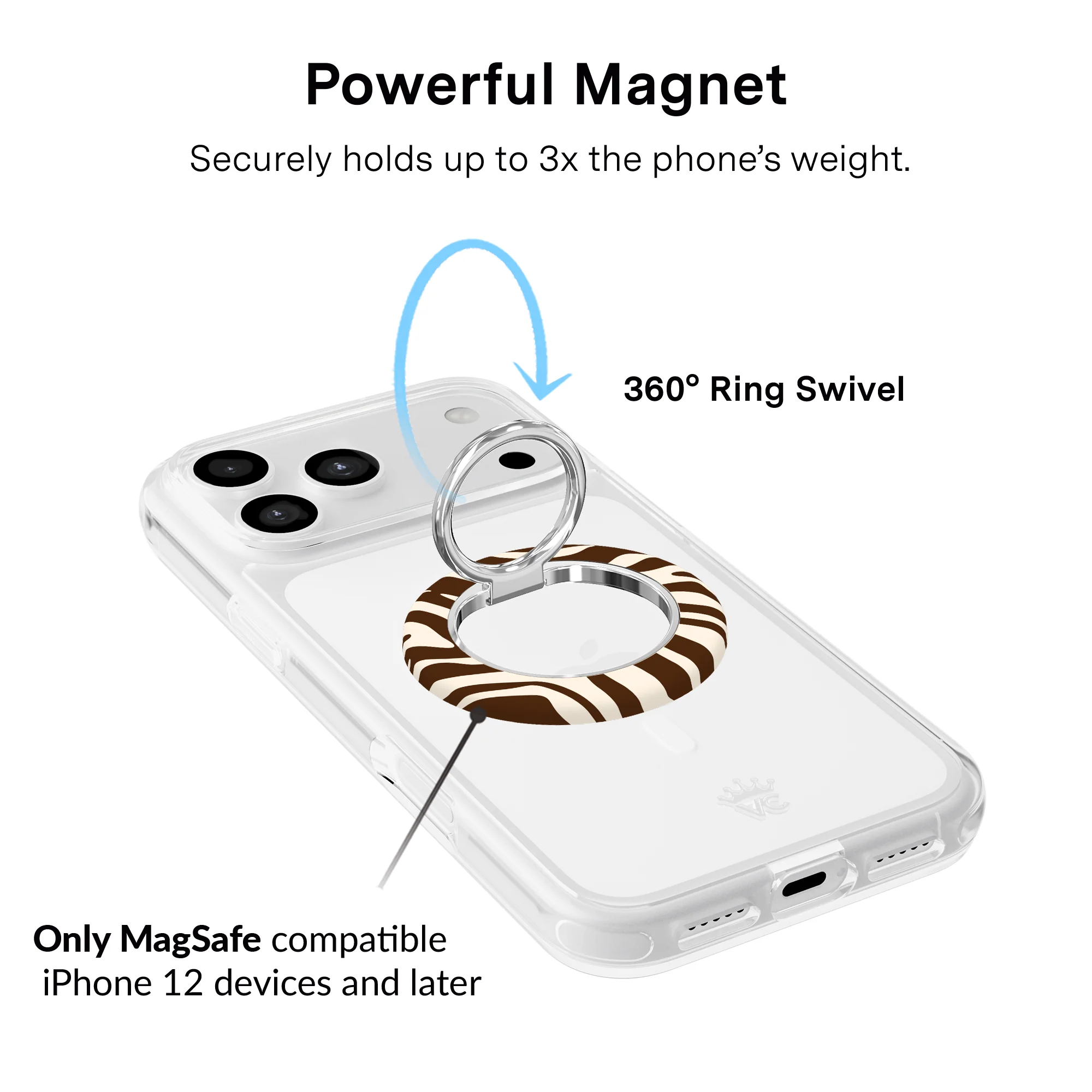Coco Zebra MagSafe Grip Ring - Image 2