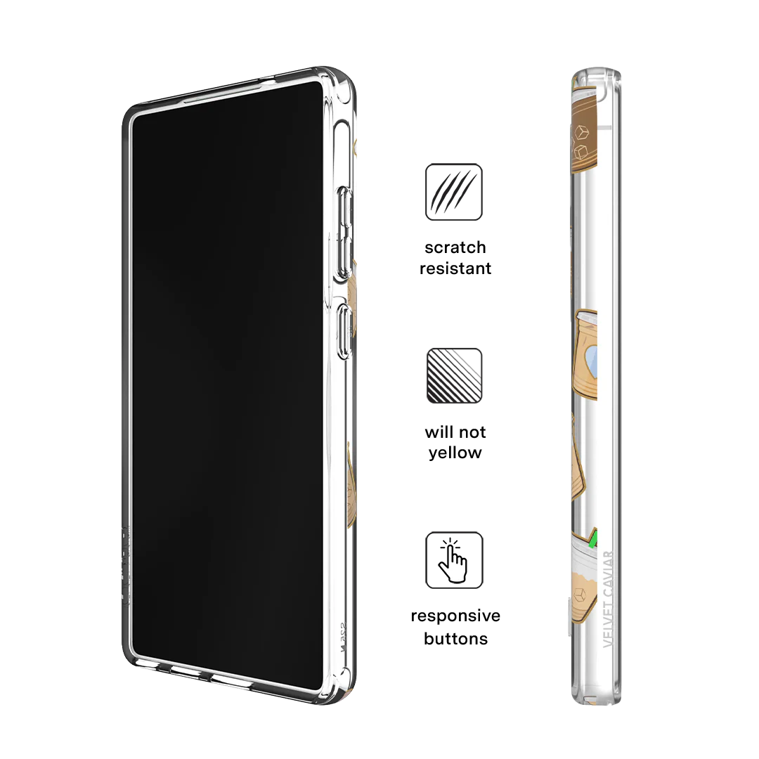 Coffee First Clear Samsung Galaxy Case - Image 106
