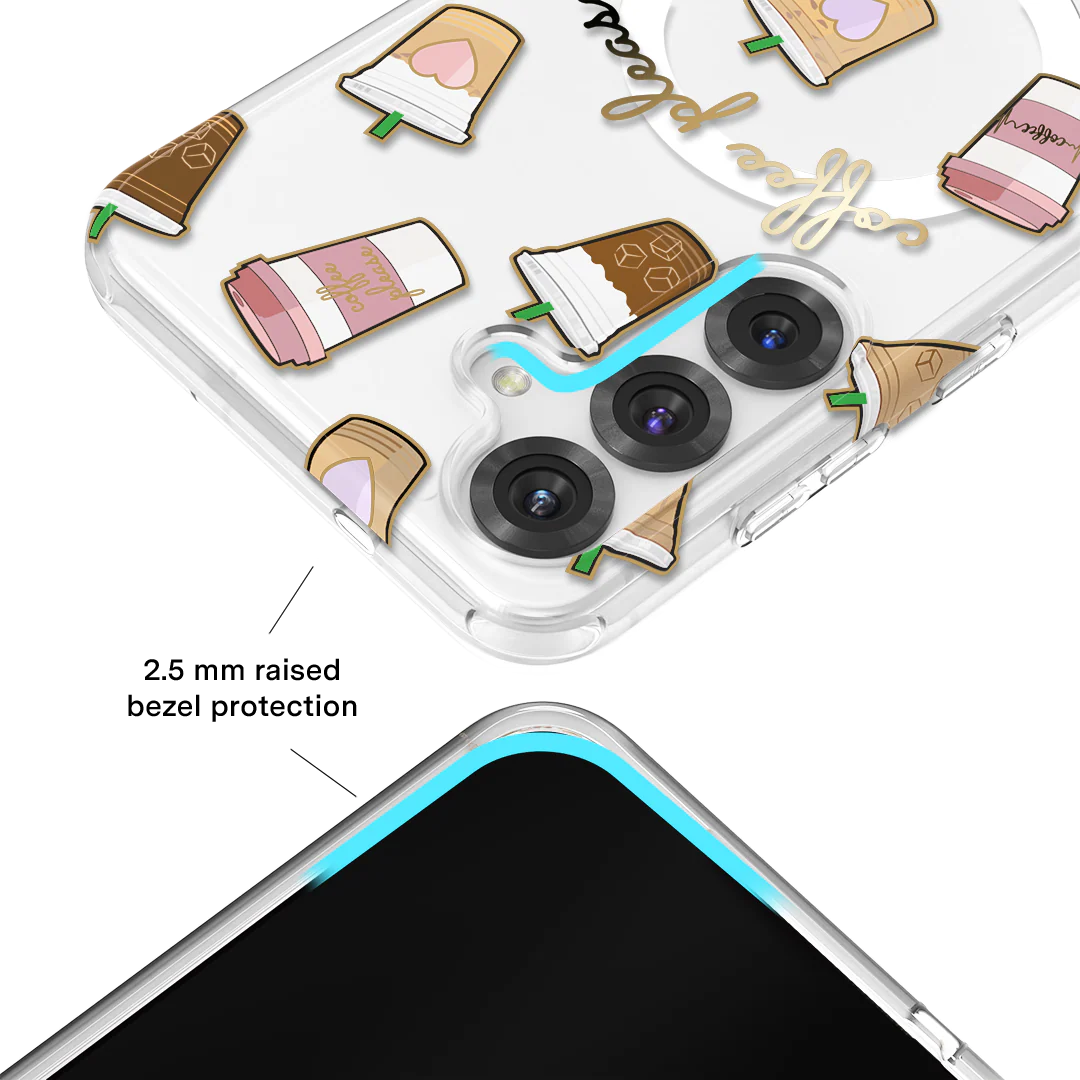 Coffee First Clear Samsung Galaxy Case - Image 115