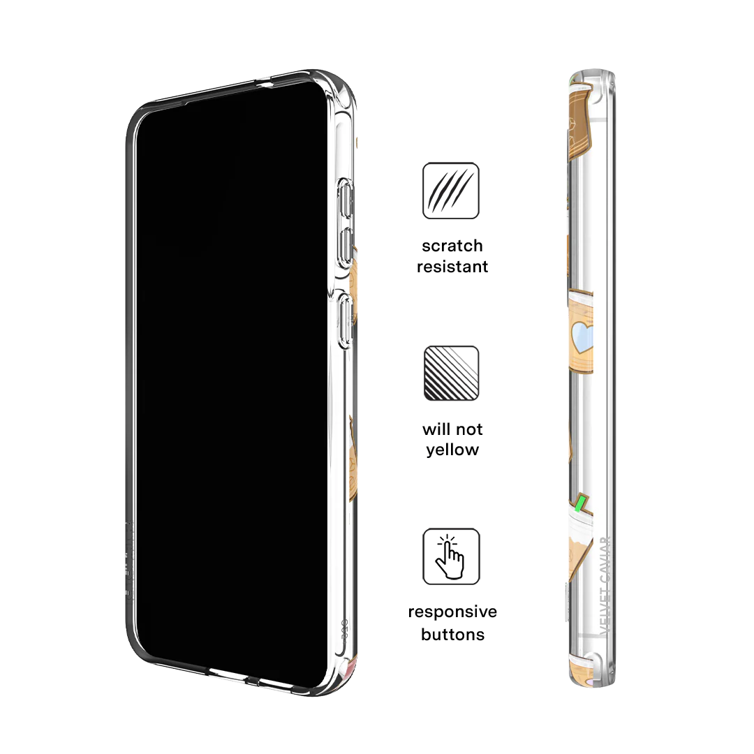 Coffee First Clear Samsung Galaxy Case - Image 118