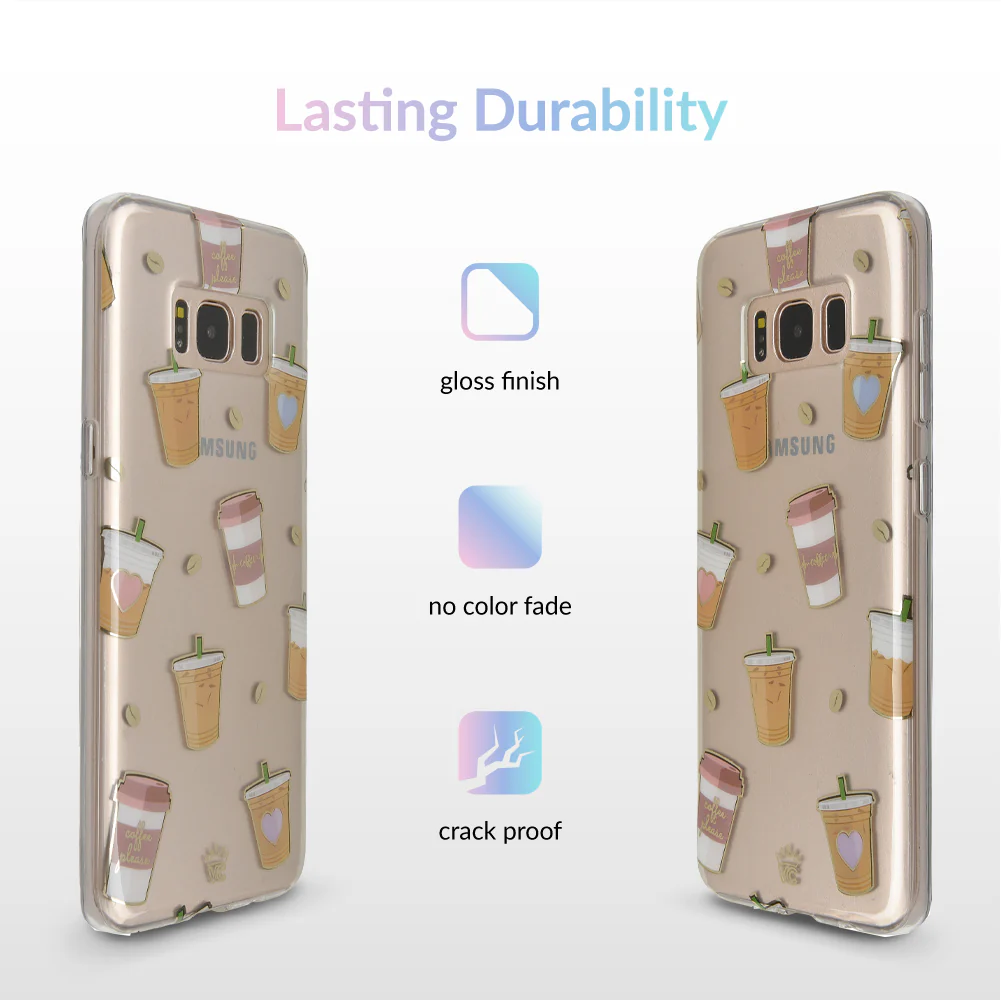 Coffee First Clear Samsung Galaxy Case - Image 3